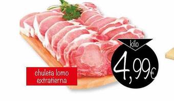 Supermercados Piedra Chuleta lomo extratierna oferta