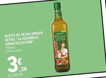 E.Leclerc "La Española" Aceite de Oliva Virgen Extra Gran Selección 750ml oferta