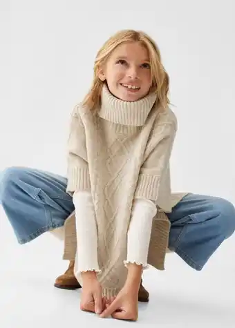 Mango Kids Poncho punto ochos oferta