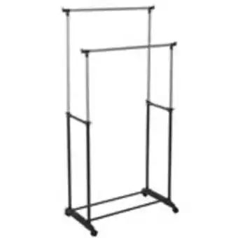 Burro perchero 2 barras extensibles con ruedas 110x80x43 cm