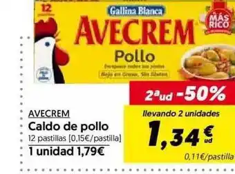 Hiper Usera Avecrem caldo de pollo 12 pastillas oferta