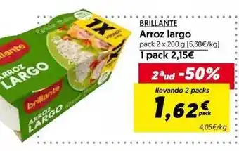 Hiper Usera Brillante arroz largo pack 2 oferta