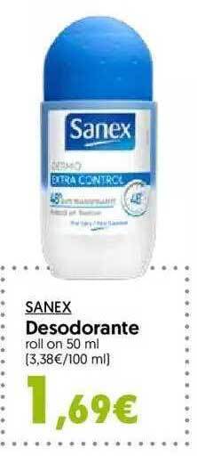 Hiper Usera Sanex desodorante roll on oferta