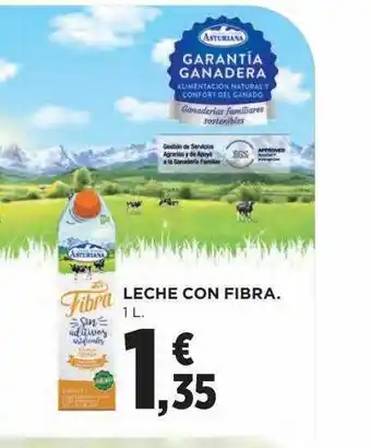 Hipercor Leche con fibra oferta