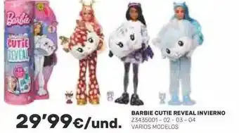 Juguettos Barbie cutie reveal invierno oferta