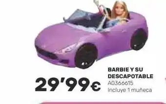Juguettos Barbie y su descapotable oferta