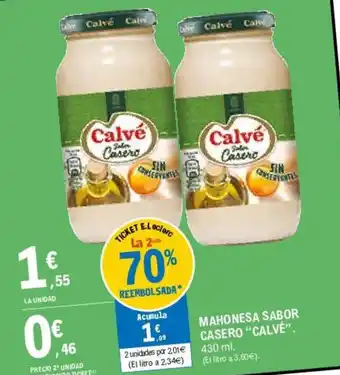 E.Leclerc "Calve" Mahonesa Sabor Casero 430ml oferta