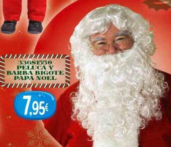 Peluca y barba bigote papa noel