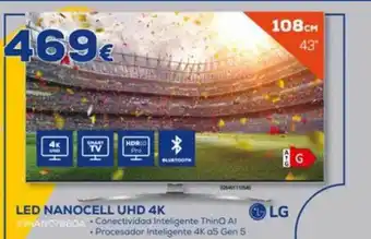 Euronics Lg led nanocell uhd 4k 43nano786oa oferta