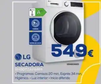 Euronics Lg secadora rh80t2ap6rm oferta