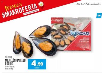 Makro Mejillón gallego cocido oferta