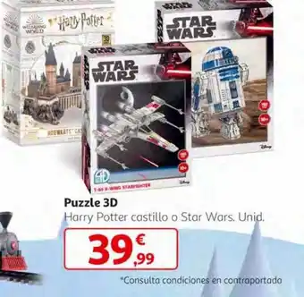 Alcampo Puzzle 3d harry potter castillo o star wars oferta