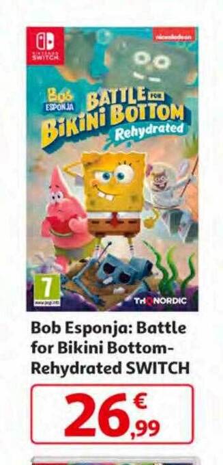 Alcampo Bob esponja : battle for bikini bottom-rehydrated switch oferta