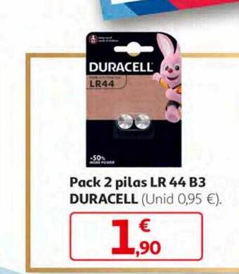 Alcampo Pack 2 pilas lr 44 b3 duracell oferta
