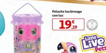 Alcampo Peluche luciérnaga con luz oferta