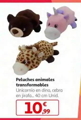 Alcampo Peluche animales transformables oferta