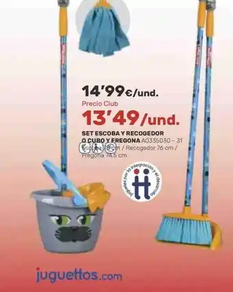 Juguettos Set escoba y recogedor o cubo y fregona oferta