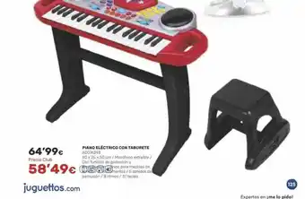 Juguettos Piano eléctrico con taburete oferta