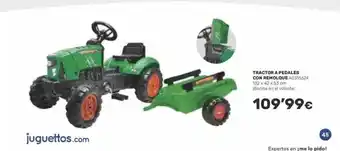 Tractor a pedales con remolque