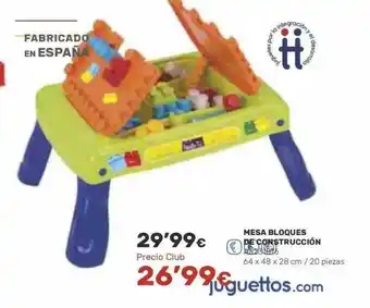 Juguettos Mesa bloques de construcción oferta