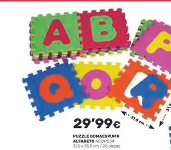 Juguettos Puzzle gomaespuma alfabeto oferta