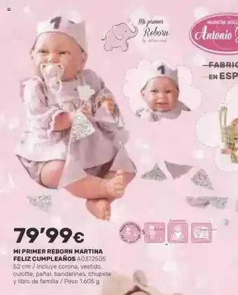 Juguettos Mi primer reborn martina feliz cumpleaños oferta