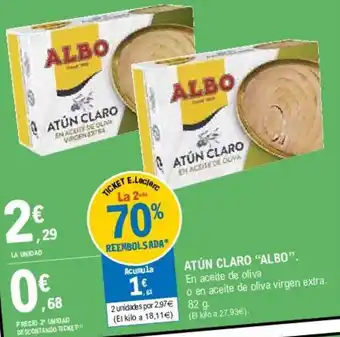 E.Leclerc "Albo" Atún Claro 82g oferta