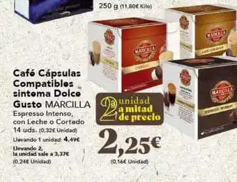 Gadis Café cápsulas compatibles sintema dolce gusto marcilla oferta