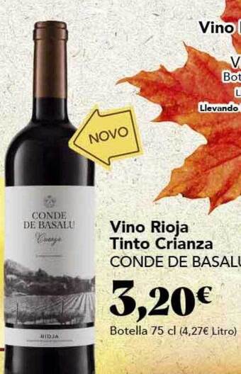 Gadis Vino rioja tinto crianza conde de basalu oferta