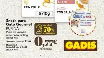 Gadis 2a unidad 70% descuento snack para gato gourmet purina oferta