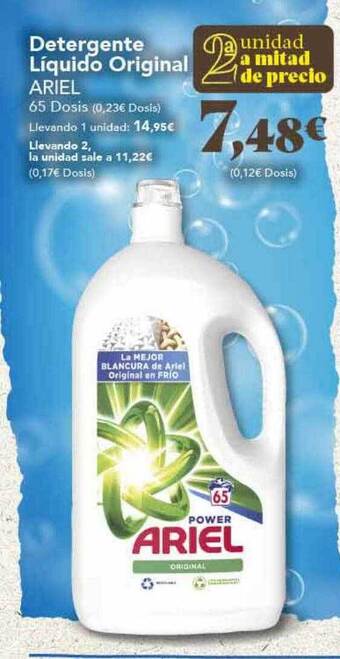Gadis Detergente líquido original ariel oferta