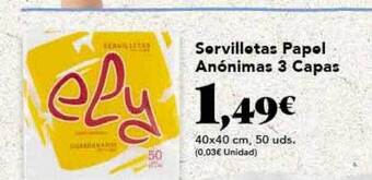 Gadis Servilletas papel anónimas 3 capas oferta