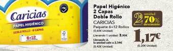 Gadis 2a unidad 70% descuento papel higiénico 2 capas doble rollo caricias oferta