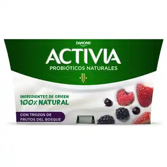 Claudio Bifidus activia danone con mango, melocotón 0%, frtuso rojos 0%, lima y limón 0% , fresa, frutas del bosque, ciruelas 0%, per oferta