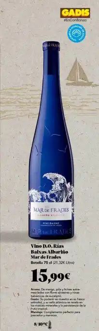 Gadis Vino d.o. rías baixas albariño mar de frades oferta