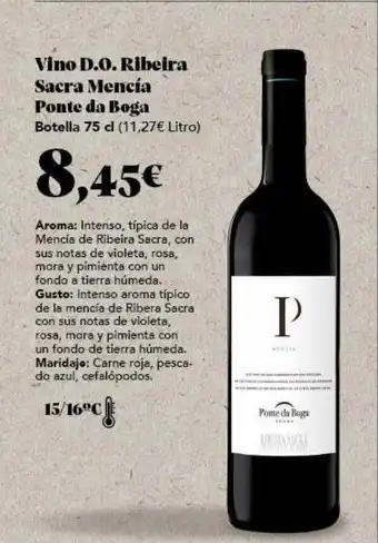 Gadis Vino d.o. ribeira sacra mencía ponte da boga oferta