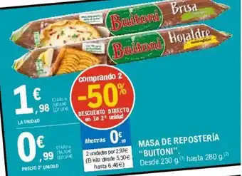 E.Leclerc "Buitoni" Masa de Repostería 230g oferta