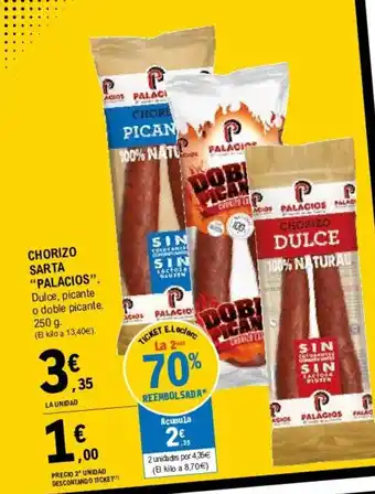 E.Leclerc "Palacios" Chorizo Sarta 250g oferta