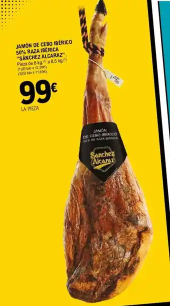 E.Leclerc "Sánchez Alcaraz" Jamón De Cebo Ibèrico 50% Raza Ibèrica 8kg oferta