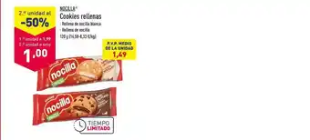ALDI Nocilla Cookies Rellenas 2.a Unidad Al -50% oferta