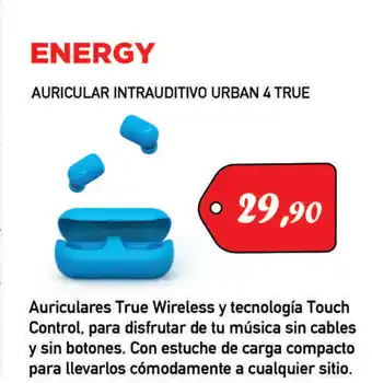 Microsshop Energy Auricular Intrauditivo Urban 4 True oferta