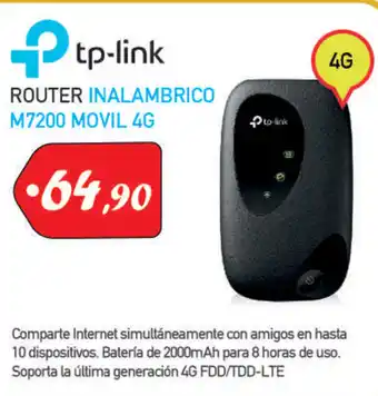 Microsshop Router Inalambrico M7200 Movil 4g oferta