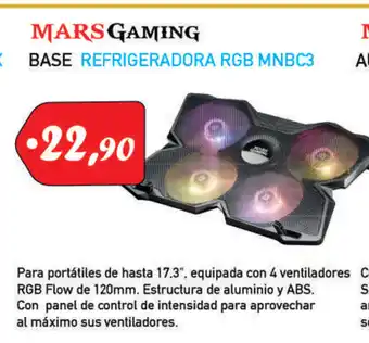 Microsshop MarsGaming Base Refrigeradora Rgb Mnbc3 oferta