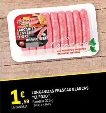 E.Leclerc "Elpozo" Longanizas Frescas Blancas 325g oferta