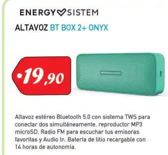 Microsshop Energy Sistem Altavoz BT Box 2+ ONYX oferta