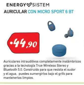 Microsshop Energy Sistem Auricular Con Micro Sport 6 BT oferta