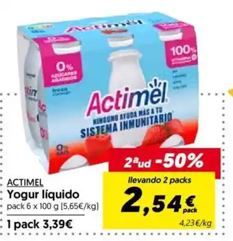Hiper Usera Yogur liquido ACTIMEL oferta