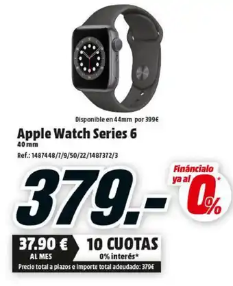 MediaMarkt Apple Watch Series 6 40mm oferta