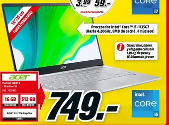 MediaMarkt Acer Intel Core oferta