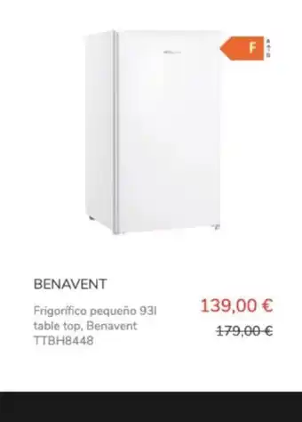 Conforama Benavent Frigorífico pequeño 93I Table Top Benavent oferta